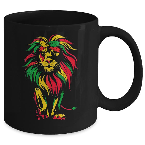 Lion Juneteenth Cool Black History African American Flag Mug 11oz Mug Black back 600x 1.jpg