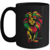 Lion Juneteenth Cool Black History African American Flag Mug 15oz Mug Black front 600x 1.jpg