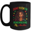 Juneteenth Women Remembering My Ancestor Freedom African Mug 15oz Mug Black front 600x 1.jpg