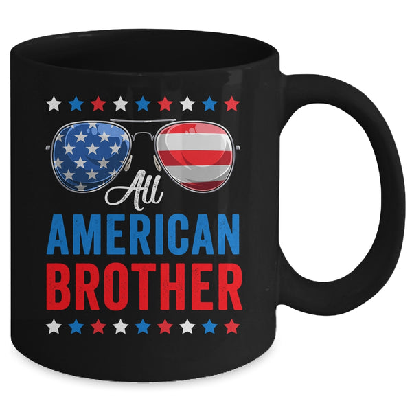 All American Brother 4th Of July Memorial Day Matching Mug 11oz Mug Black back 600x.jpg