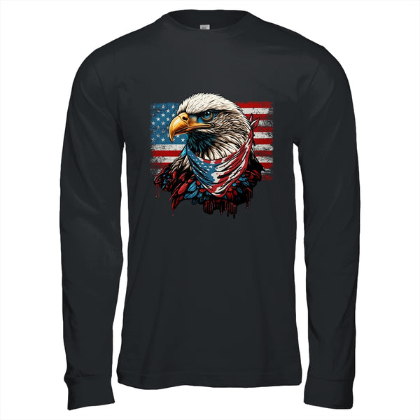 Patriotic Bald Eagle 4th Of July Men USA American Flag Long Sleeve T Shirt Black 600x.jpg