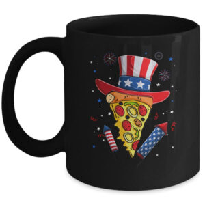 Pizza US Flag Hat Firecracker 4th Of July Food Patriotic Mug 11oz Mug Black front 600x 1.jpg