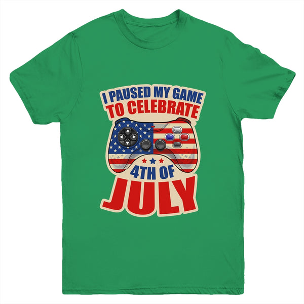 Gamer 4th Of July American Flag Gaming Lover Boys Girls Teen Youth Youth T Shirt Irish Green 600x.jpg