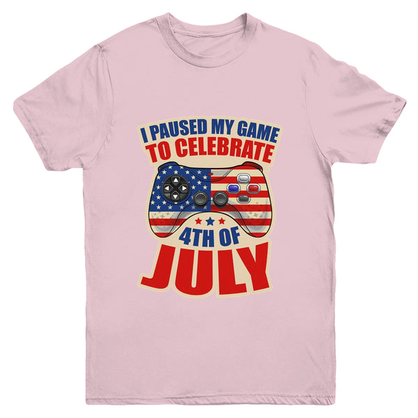 Gamer 4th Of July American Flag Gaming Lover Boys Girls Teen Youth Youth T Shirt Light Pink 600x.jpg