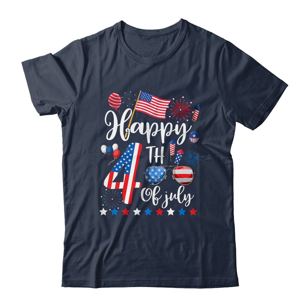 Happy Fourth Of July Patriotic US American Flag 4th Of July Classic T Shirt Navy 600x 1.jpg
