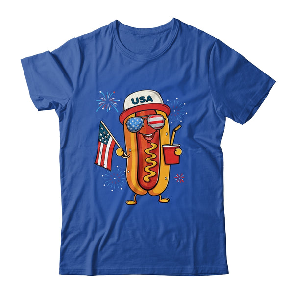 4th Of July Hotdog Funny Fourth Of July Patriotic USA Flag Classic T Shirt Royal 600x.jpg