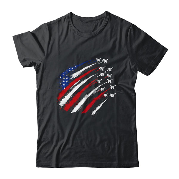 Patriotic Red Blue USA Flag Fighter Jets 4th Of July Classic T Shirt Black 600x 1.jpg