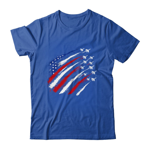 Patriotic Red Blue USA Flag Fighter Jets 4th Of July Classic T Shirt Royal 600x 1.jpg