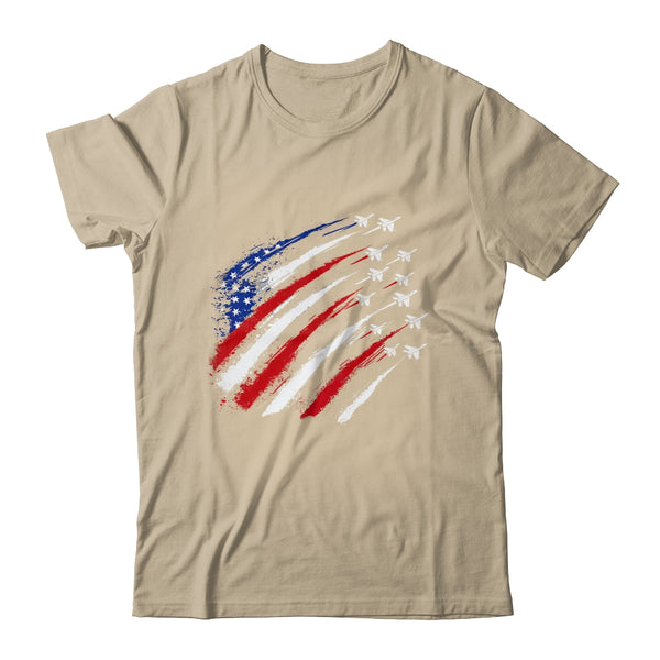 Patriotic Red Blue USA Flag Fighter Jets 4th Of July Classic T Shirt Sand 600x 1.jpg