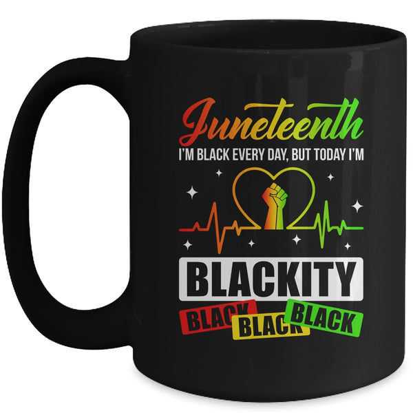 Juneteenth Black Heartbeat Black History African American Mug 15oz Mug Black front 600x 2.jpg