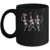 Dancing Skeleton 4th Of July American Flag Skellies Mug 11oz Mug Black front 600x.jpg