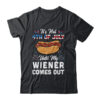 Funny Hotdog Its Not 4th Of July Until My Wiener Comes Out Classic T Shirt Black 600x.jpg