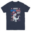 Happy Memorial Day 4th Of July Dinosaur US American Flag Youth Youth T Shirt Navy 600x.jpg