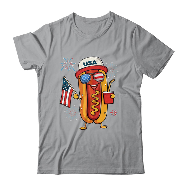 4th Of July Hotdog Funny Fourth Of July Patriotic USA Flag Classic T Shirt Sport Grey 600x 1.jpg
