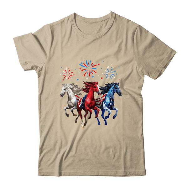 Patriotic Firework Horse USA Flag July 4th Fireworks Show Classic T Shirt Sand 600x 1.jpg