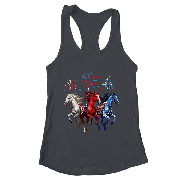Patriotic Firework Horse USA Flag July 4th Fireworks Show Women s Ideal Racerback Tank Black 600x 1.jpg