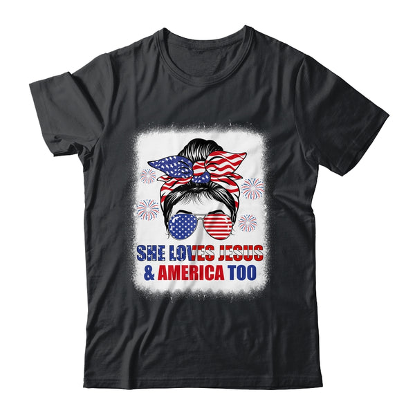 Loves Jesus And America Women 4th Of July Christian Lover Classic T Shirt Black 600x 1.jpg