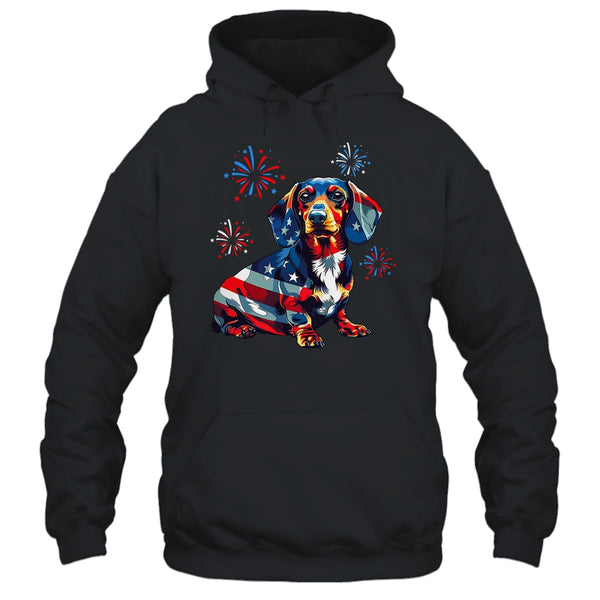 Dachshund Dog 4th Of July American Flag For Men Women Girls Pullover Hoodie Black 600x.jpg