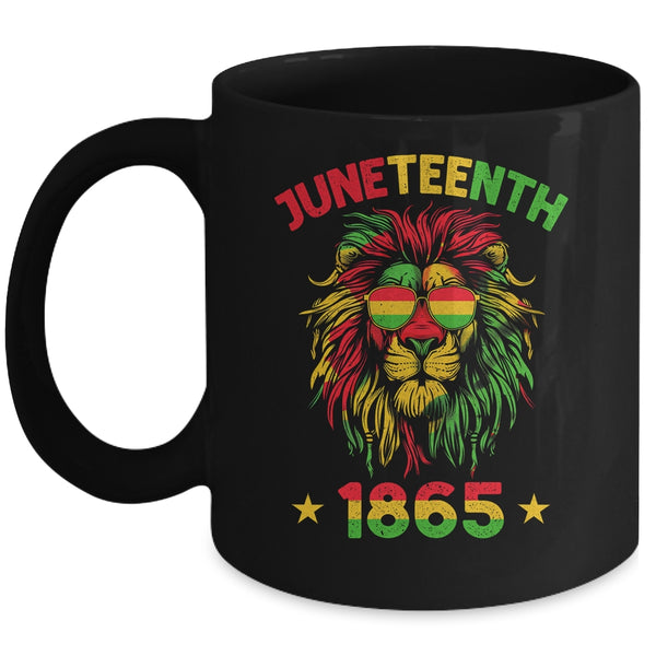 Juneteenth Lion 1865 Black History African American Men Boys Mug 11oz Mug Black front 600x 2.jpg