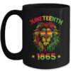 Juneteenth Lion 1865 Black History African American Men Boys Mug 15oz Mug Black front 600x 2.jpg