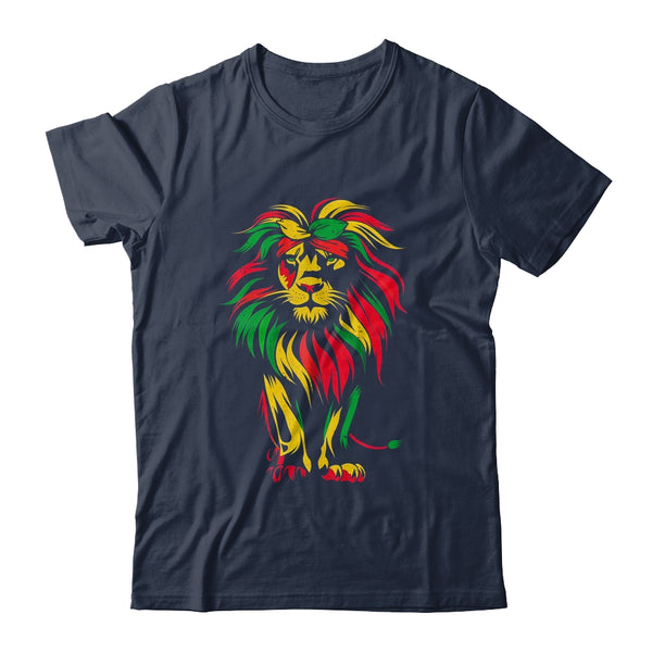 Lion Juneteenth Cool Black History African American Flag Classic T Shirt Navy 600x 2.jpg