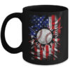 Patriotic Baseball 4th Of July Men USA American Flag Boys Mug 11oz Mug Black front 600x.jpg