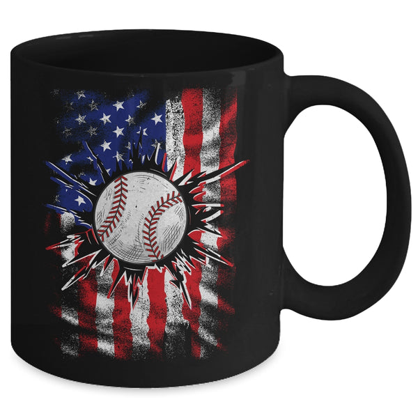 Patriotic Baseball 4th Of July Men USA American Flag Boys Mug 11oz Mug Black back 600x.jpg