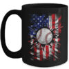 Patriotic Baseball 4th Of July Men USA American Flag Boys Mug 15oz Mug Black front 600x.jpg