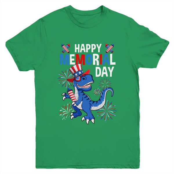 Happy Memorial Day 4th Of July Dinosaur American Flag Hat Youth Youth T Shirt Irish Green 600x.jpg