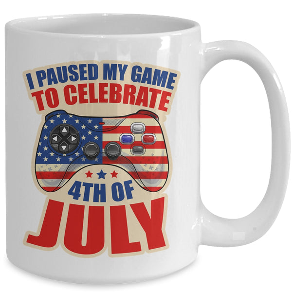 Gamer 4th Of July American Flag Gaming Lover Boys Girls Teen Mug 15oz Mug White back 600x.jpg