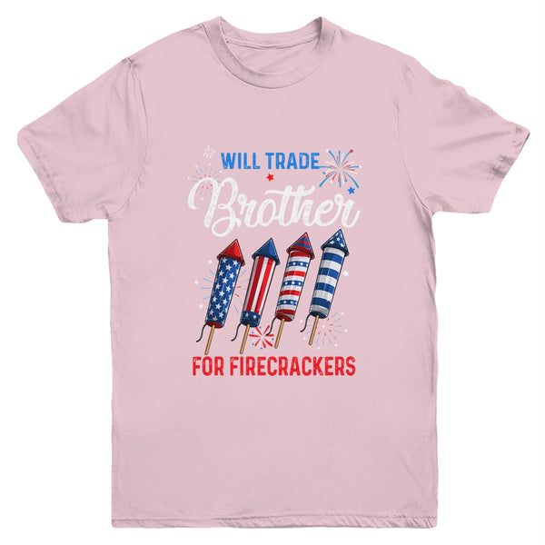 Trade Brother For Firecrackers Funny Girls 4th Of July Youth Youth T Shirt Light Pink 600x.jpg