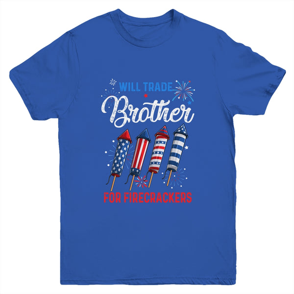 Trade Brother For Firecrackers Funny Girls 4th Of July Youth Youth T Shirt Royal 600x.jpg