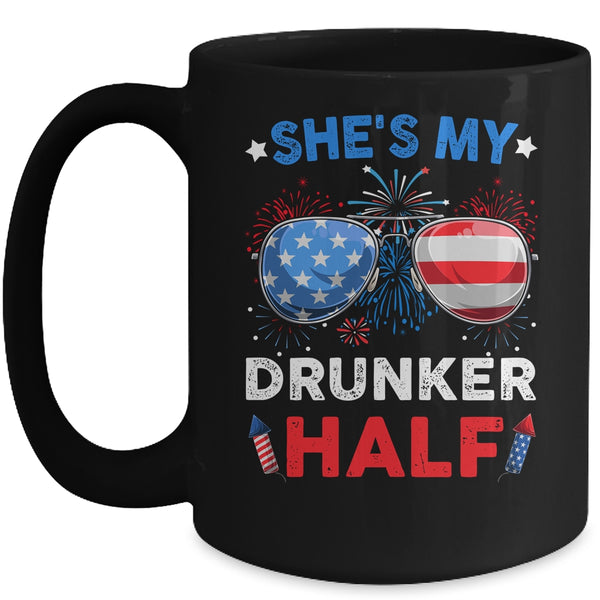 She s my Drunker Half 4th July Matching Couples Drinking Mug 15oz Mug Black front 600x.jpg