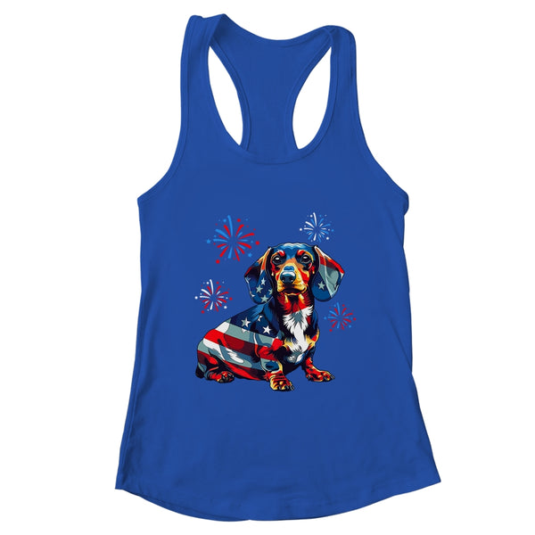 Dachshund Dog 4th Of July American Flag For Men Women Girls Women s Ideal Racerback Tank Royal 600x 1.jpg