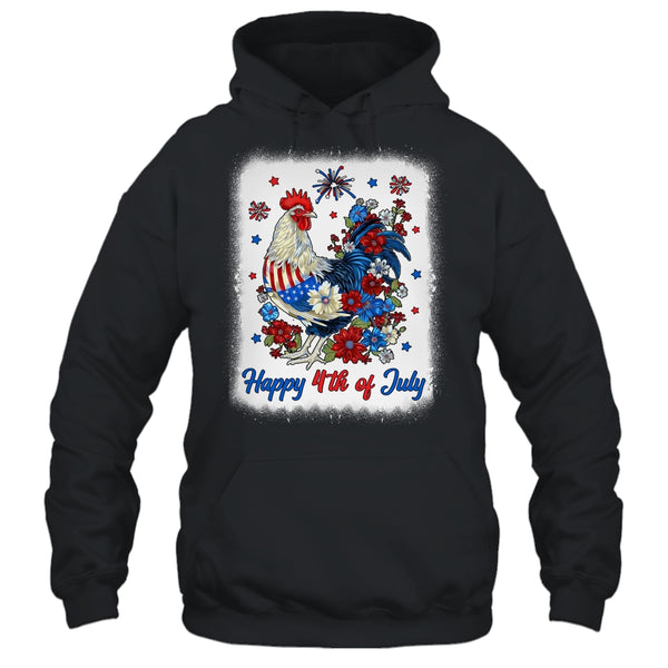 Happy 4th Of July Floral Chicken Flowers Patriotic Usa Flag Pullover Hoodie Black 600x 1.jpg