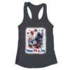 Happy 4th Of July Floral Chicken Flowers Patriotic Usa Flag Women s Ideal Racerback Tank Black 600x 1.jpg