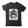 Cute 4th Of July Messy Bun Girl American Flag Patriotic USA Classic T Shirt Black 600x.jpg