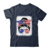Cute 4th Of July Messy Bun Girl American Flag Patriotic USA Classic T Shirt Navy 600x.jpg