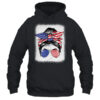 Cute 4th Of July Messy Bun Girl American Flag Patriotic USA Pullover Hoodie Black 600x.jpg
