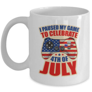 Gamer 4th Of July American Flag Gaming Lover Boys Girls Teen Mug 11oz Mug White front 600x 1.jpg