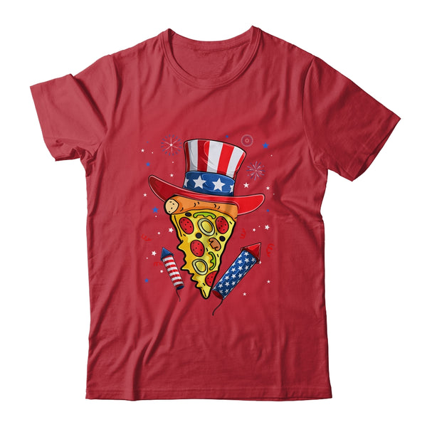 Pizza US Flag Hat Firecracker 4th Of July Food Patriotic Classic T Shirt Red 600x 2.jpg