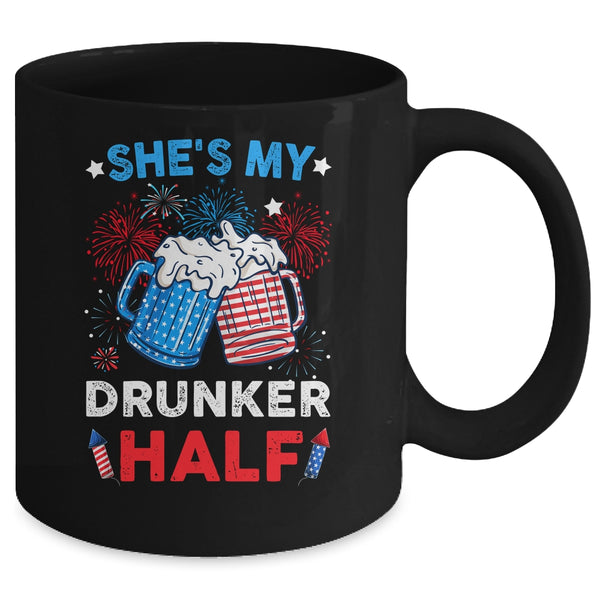 She s My Drunker Half Funny Beer Couple Matching 4th Of July Mug 11oz Mug Black back 600x 1.jpg