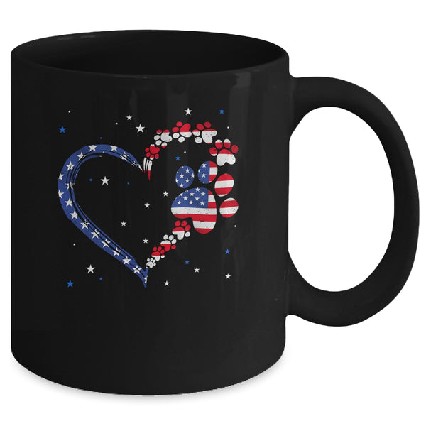 American Flag Patriotic Dog Cat Paw Print 4th Of July Mug 11oz Mug Black back 600x.jpg