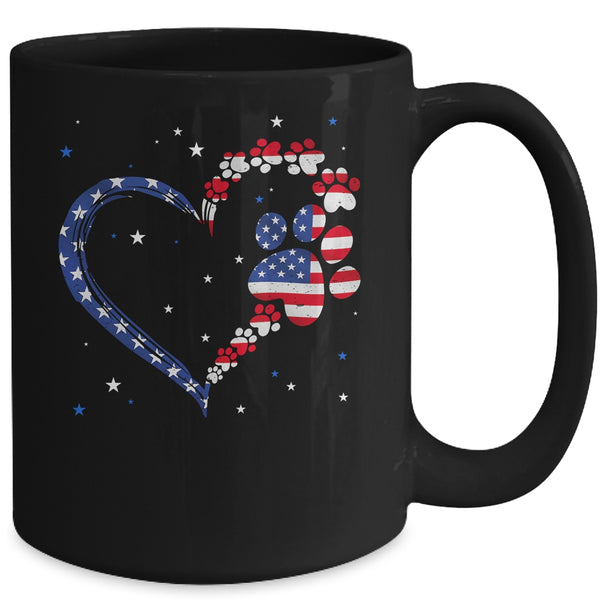 American Flag Patriotic Dog Cat Paw Print 4th Of July Mug 15oz Mug Black back 600x.jpg