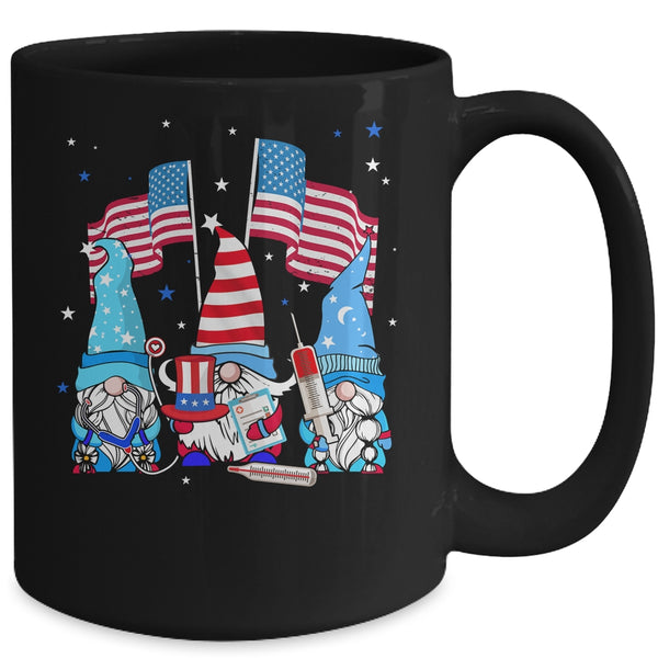 American Gnomes Nurse 4th Of July patriotic Women Mug 15oz Mug Black back 600x.jpg