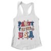 Party In The USA 4th Of July Independence Day USA Groovy Women s Ideal Racerback Tank White 600x 2.jpg