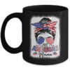 All American Mama Proud Mom Messy Bun Patriotic 4th Of July Mug 11oz Mug Black front 600x 3.jpg