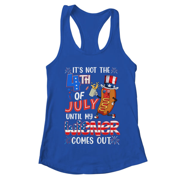 Hot Dog Until My Wiener Comes Out Funny Hot Dog 4th Of July Women s Ideal Racerback Tank Royal 600x 2.jpg