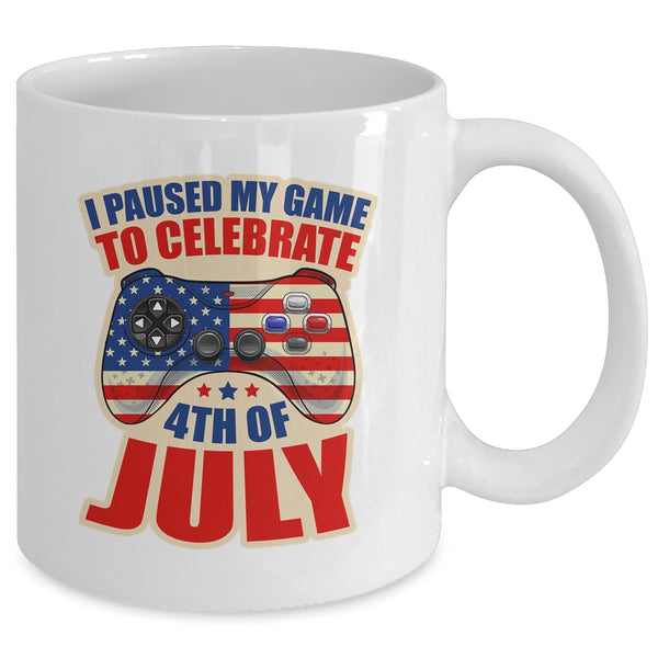 Gamer 4th Of July American Flag Gaming Lover Boys Girls Teen Mug 11oz Mug White back 600x 2.jpg