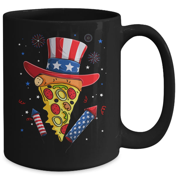 Pizza US Flag Hat Firecracker 4th Of July Food Patriotic Mug 15oz Mug Black back 600x 3.jpg
